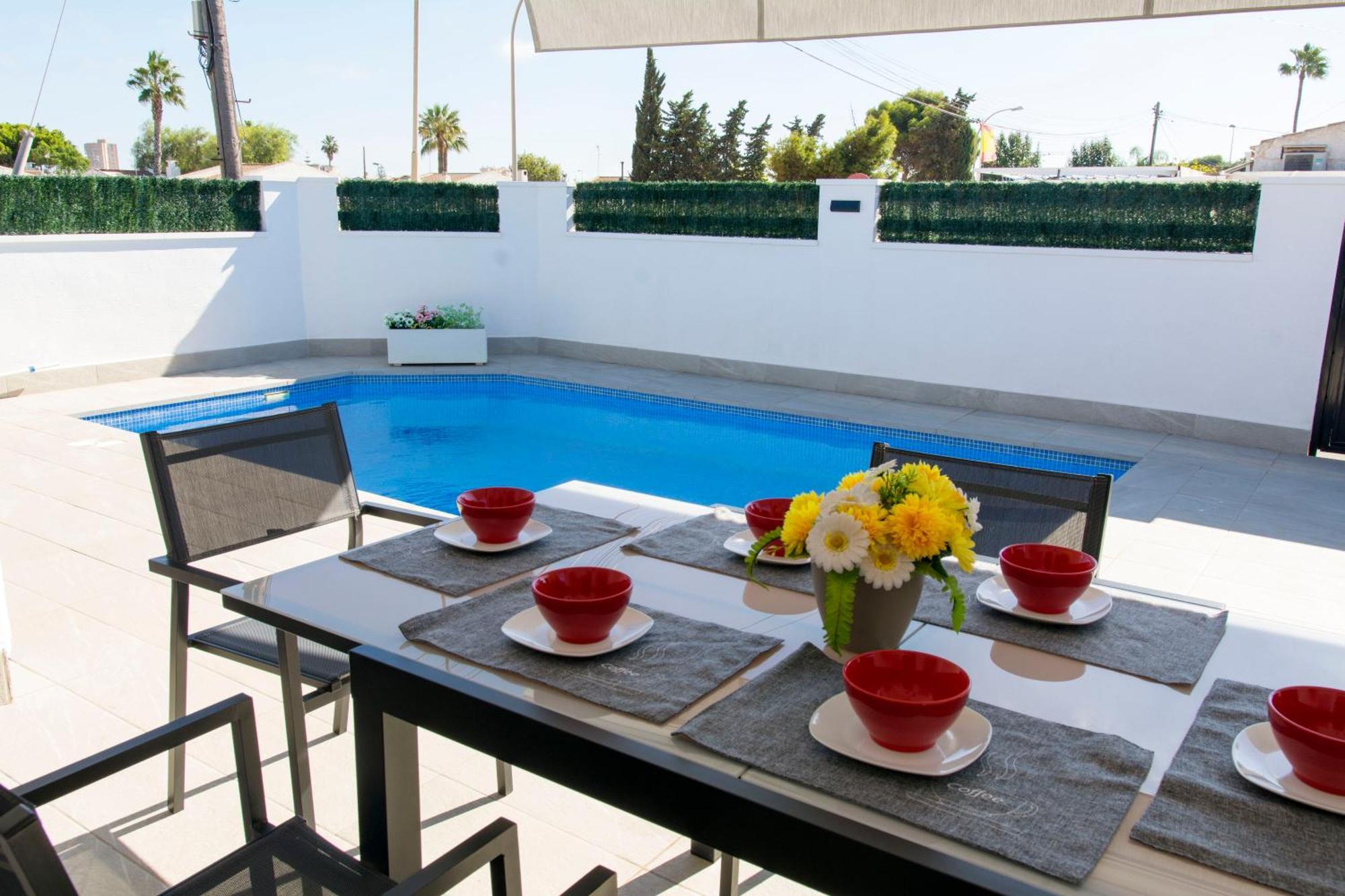 Villa Casa Soleada Piscina Climatizada Y Privada Santiago De La Ribera Esterno foto